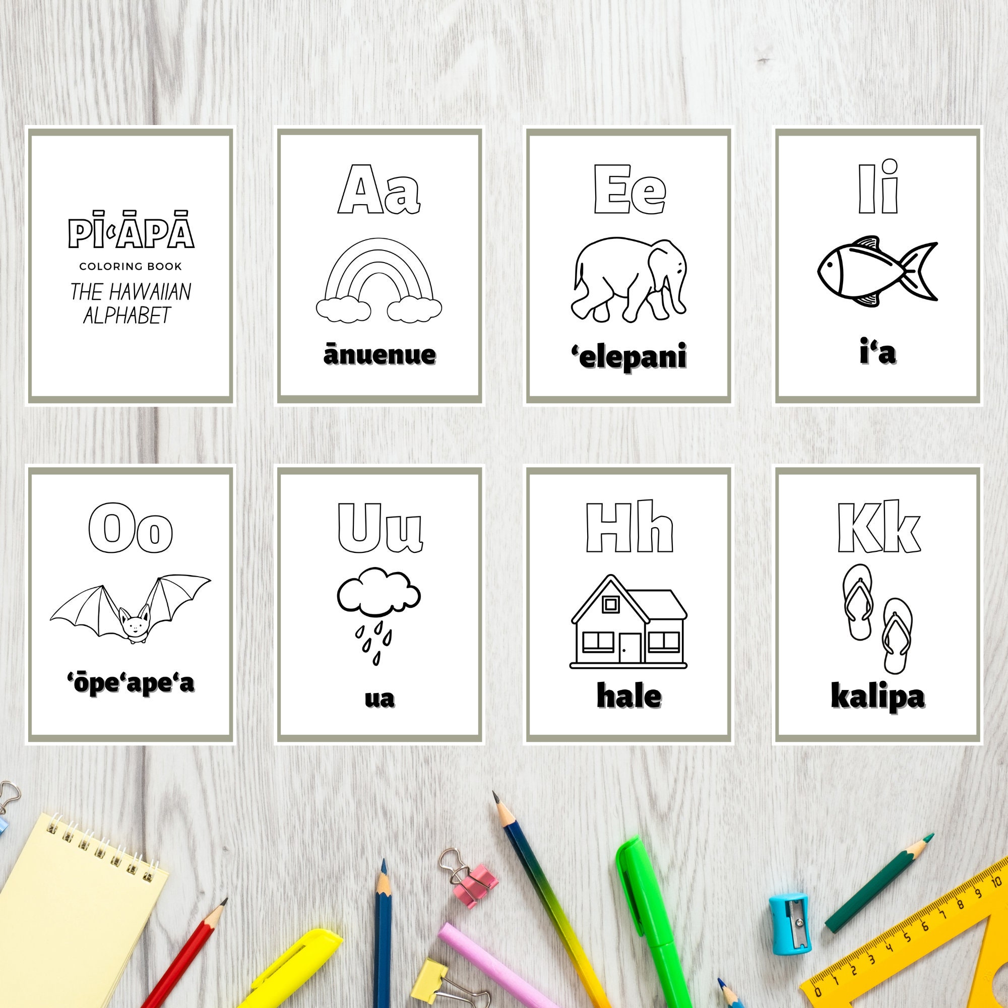 Hawaiian Printable Alphabet (pīʻāpā), Digital Print/download Etsy