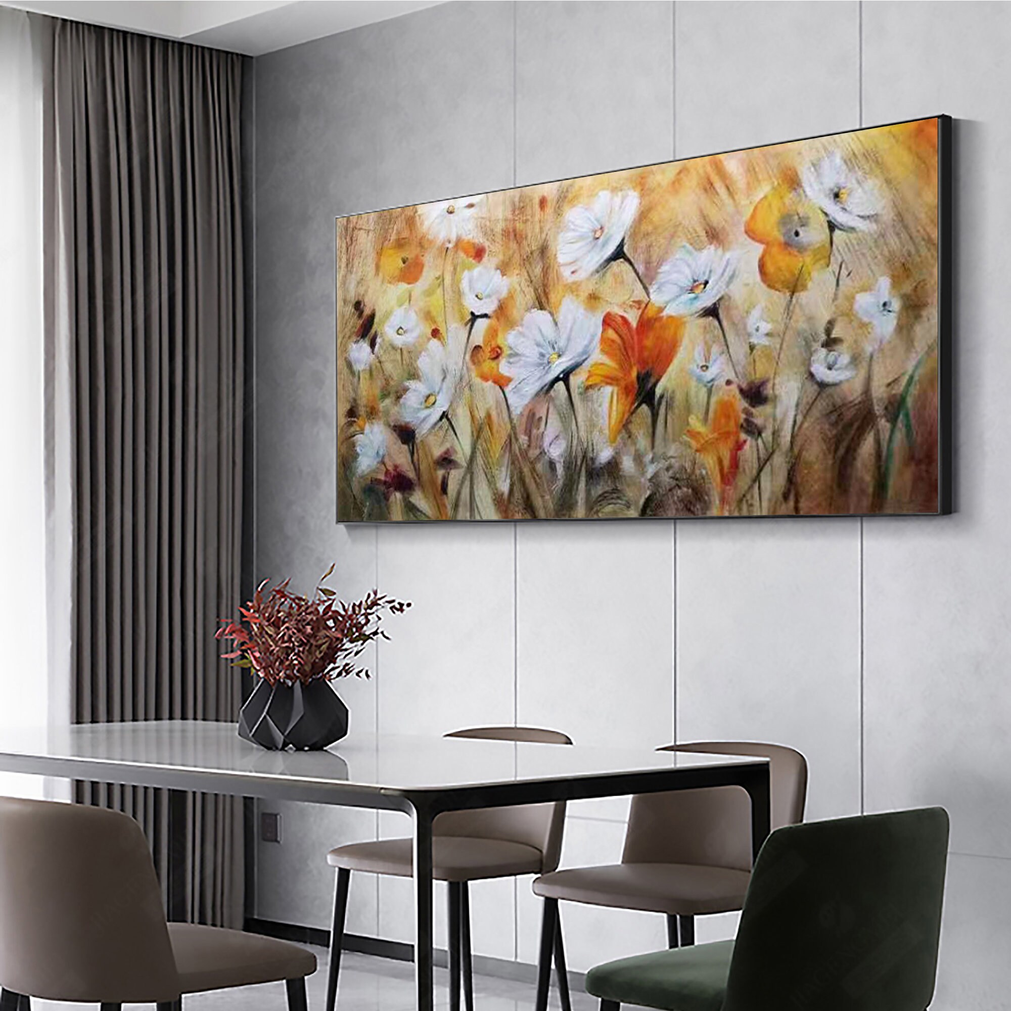 Urban landscape handmade abstract oil painting on canvas large size mural  living room home decoration original painting – Nordic Wall Decor
