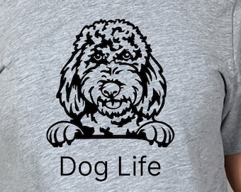 Gouden doodle hond gezicht shirt, shirt met gezegde, grappig gezegde shirt, sarcasme quotes Tee, humoristische T shirt, grappige vrouwen shirt