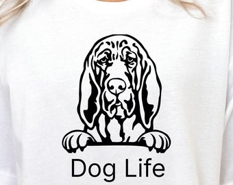 Bloedhond hond gezicht shirt, shirt met gezegde, grappig gezegde shirt, sarcasme citaten Tee, humoristische T shirt, grappige vrouwen shirt,