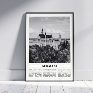 Germany Black and White Poster, Germany Print, Germany Wall Art, Germany Gift, Germany Photo, Germany Home Decor, Germany Travel, Version 2