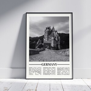 Germany Black and White Poster, Germany Print, Germany Wall Art, Germany Gift, Germany Photo, Germany Home Decor, Germany Travel, Version 3