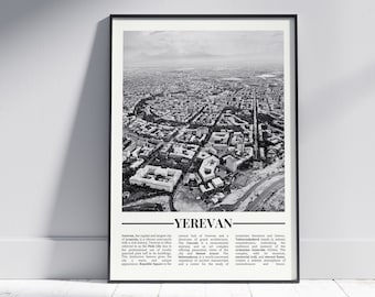Yerevan Black and White Poster, Yerevan Print, Yerevan Wall Art, Yerevan Gift, Yerevan Photo, Armenia Art, Armenia Gift