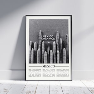Mexico Black and White Poster, Mexico Print, Mexico Wall Art, Mexico Gift, Mexico Photo, Mexico Home Decor, Mexico Travel, Version 3