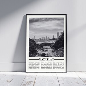 Mazatlan Black and White Poster, Mazatlan Print, Mazatlan Wall Art, Mazatlan Gift, Mazatlan Photo, Mexico Poster, Mexico Gift