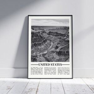 USA Schwarz-Weiß-Poster, USA-Druck, USA-Wandkunst, USA-Geschenk, USA-Foto, Version 2