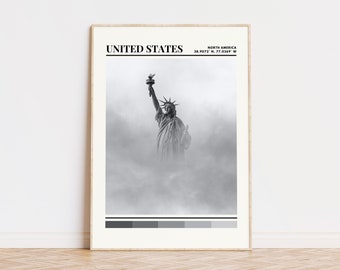 United States Poster, United States Print, United States Art, United States Travel Poster, United States Wall Decor, United States Gift, US