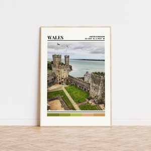 Wales Poster, Wales Print, Wales Art, Wales Travel Poster, Wales Wall Decor, Wales Gift, Wales Custom City Print, Europe, United Kingdom