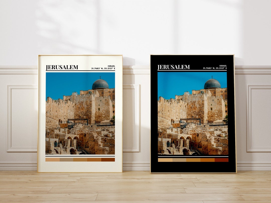 Jerusalem Poster Jerusalem Print Jerusalem Art Jerusalem Etsy
