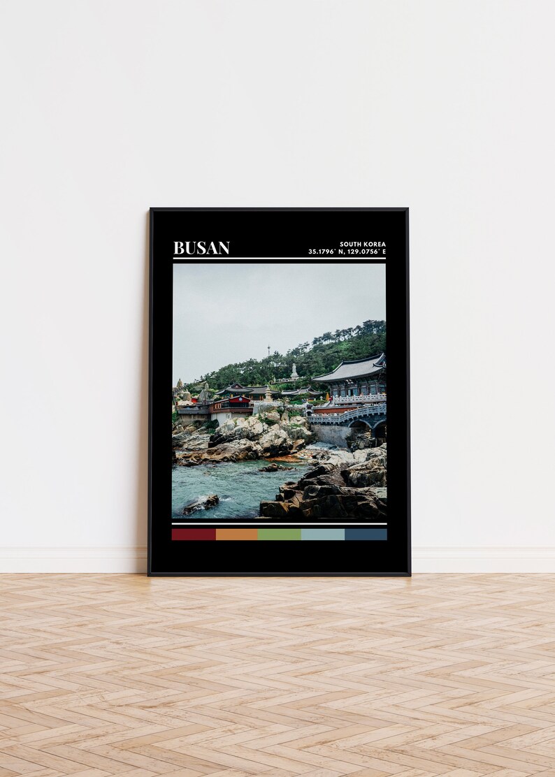Busan Poster, Busan Print, Busan Art, Busan Travel Poster, Busan Wall ...