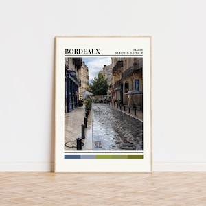 Bordeaux Poster, Bordeaux Print, Bordeaux Art, Bordeaux Reise Poster, Bordeaux Wand Dekor, Bordeaux Geschenk, Bordeaux Custom City Print