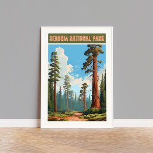 Sequoia National Park Travel Poster, Sequoia Print, Sequoia Wall Art, Sequoia Artwork, Sequoia Gift, Sequoia Custom Print, California Print