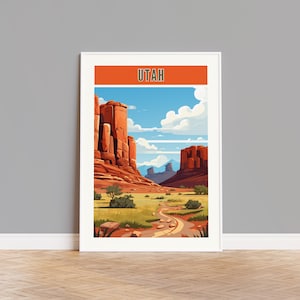 Utah Travel Poster, Utah Print, Utah Wall Art, Utah Artwork, Utah Gift, Utah Custom Print, Utah Photo, Grand Canyon Poster Print