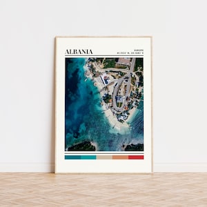 Albania Poster, Albania Print, Albania Art, Albania Travel Poster, Albania Wall Decor, Albania Gift Custom City Print, Albania, Europe
