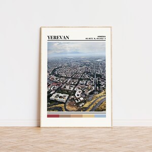 Cartaz de Yerevan, impressão de Yerevan, arte de Yerevan, pôster de viagens de Yerevan, decoração de parede de Yerevan, presente de Yerevan, impressão personalizada da cidade de Yerevan, Armênia