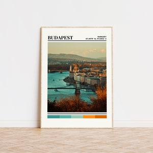 Budapest Poster, Budapest Print, Budapest Art, Budapest Travel Poster Budapest Wall Decor, Budapest Gift, Budapest Custom City Print Hungary