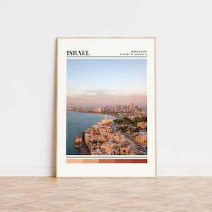 Israel Poster, Israel Print, Israel Art, Israel Travel Poster, Israel Wall Decor, Israel Gift, Israel Custom City Print