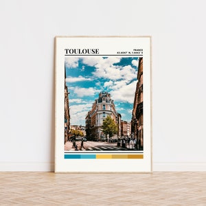 Toulouse Poster, Toulouse Druck, Toulouse Kunst, Toulouse Reise Poster, Toulouse Wand Dekor, Toulouse Geschenk, Toulouse Custom City Print