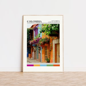 Colombia Poster, Colombia Print, Colombia Art, Colombia Travel Poster, Colombia Wall Decor, Colombia Gift Custom City Print, Colombia