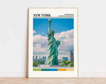 New York Poster, New York Print, New York Art,  New York Travel Poster, New York Wall Decor, New York Gift, Custom City Print