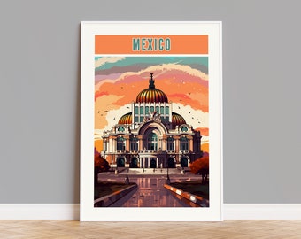 Mexico Travel Poster, Mexico Print, Mexico Wall Art, Mexico Artwork, Mexico Wall Decor, Mexico Gift, Mexico Custom Print, Mexico Photo
