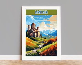 Armenien Reisedruck, Armenien Poster, Armenien Wanddekor, Armenien Kunstwerk, Armenien Wanddekor, Armenien Geschenk, Armenien Karte, Eriwan Poster