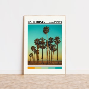 Kalifornien Poster, Kalifornien Druck, Kalifornien Kunst, Kalifornien Reise Poster, Kalifornien Wand Dekor, Kalifornien Geschenk individuelle Stadt Druck