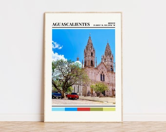 Aguascalientes Print, Aguascalientes Poster, Aguascalientes Art,Aguascalientes Travel Poster, Aguascalientes Wall Decor, Aguascalientes Gift