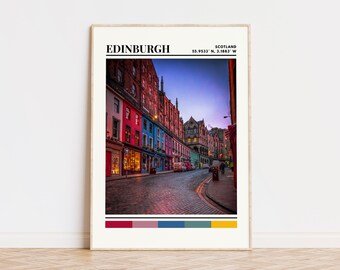 Edinburgh Poster, Edinburgh Print, Edinburgh Art, Edinburgh Travel Poster, Edinburgh Wall Decor, Edinburgh Gift, Edinburgh Custom City Print