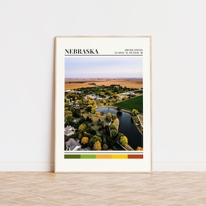 Nebraska Poster, Nebraska Print, Nebraska Art, Nebraska Travel Poster, Nebraska Wall Decor, Nebraska Gift, Nebraska Photo, Nebraska Map