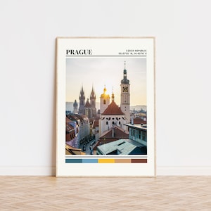Prague Poster, Prague Print, Prague Art, Prague Travel Poster, Prague Wall Decor, Prague Gift, Prague Custom City Print, Czech Republic