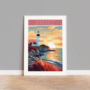 Rhode Island Travel Poster, Rhode Island Print, Rhode Island Wall Art, Rhode Island Artwork, Rhode Island Gift, Rhode Island Custom Print