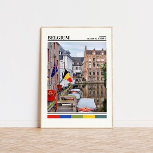 Belgium Poster, Belgium Print, Belgium Art, Belgium Travel Poster, Belgium Wall Decor, Belgium Gift Custom City Print, Belgium, Europe