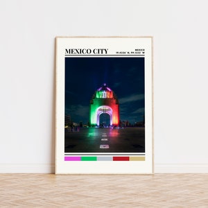Mexico City Poster, Mexico City Print, Mexico City Art, Mexico City Travel Poster, Mexico City Wall Decor, Mexico Gift Custom City Print