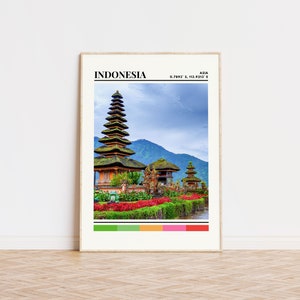 Indonesia Poster, Indonesia Print, Indonesia Art, Indonesia Travel Poster, Indonesia Wall Decor, Indonesia Gift, Indonesia Custom Print