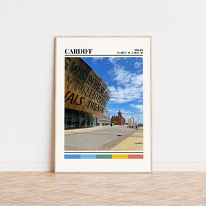 Cardiff Poster, Cardiff Print, Cardiff Art, Cardiff Travel Poster, Cardiff Wall Decor, Cardiff Gift, Wales Print, United Kingdom
