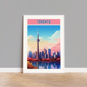 Toronto Travel Print, Toronto Poster, Toronto Wall Art, Toronto Artwork, Toronto Home Decor, Toronto Gift, Toronto Map, Toronto Pastel Color