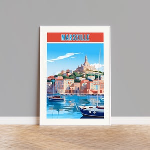 Marseille Reise Poster, Marseille Print, Marseille Wandkunst, Marseille Kunstwerk, Marseille Geschenk, Marseille Custom Print, Marseille Foto