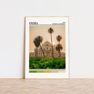 India Poster, India Print, India Art, India Travel Poster, India Wall Decor, India Home Decor, India Gift Custom Travel Print, India, Asia