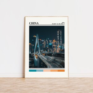 China Poster, China Print, China Art, China Travel Poster, China Wall Decor, China Home Decor, China Gift Custom Travel Print, China