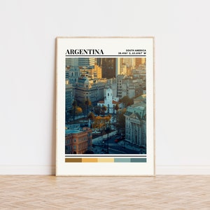 Argentina Poster, Argentina Print, Argentina Art, Argentina Travel Poster, Argentina Wall Decor, Argentina Gift Custom City Print, Argentina