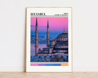 Istanbul Poster, Istanbul Print, Istanbul Art, Istanbul Travel Poster, Istanbul Wall Decor, Istanbul Gift, Istanbul Custom City Print Turkey