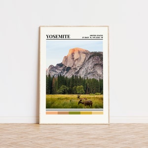 Yosemite Poster, Yosemite Print, Yosemite Art, Yosemite Travel Poster, Yosemite Wall Decor, Yosemite Custom City Gift, California Print