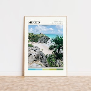 Mexico Poster, Mexico Print, Mexico Art, Mexico Travel Poster, Mexico Wall Decor, Mexico Gift Custom City Print, Mexico, North America