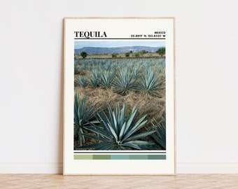 Tequilaposter, Jalisco-print, Jalisco Art, Tequila Travel Poster, Tequila Wall Decor, Tequila Gift, Jalisco Custom City Print, Jalisco Custom City Print, Jalisco
