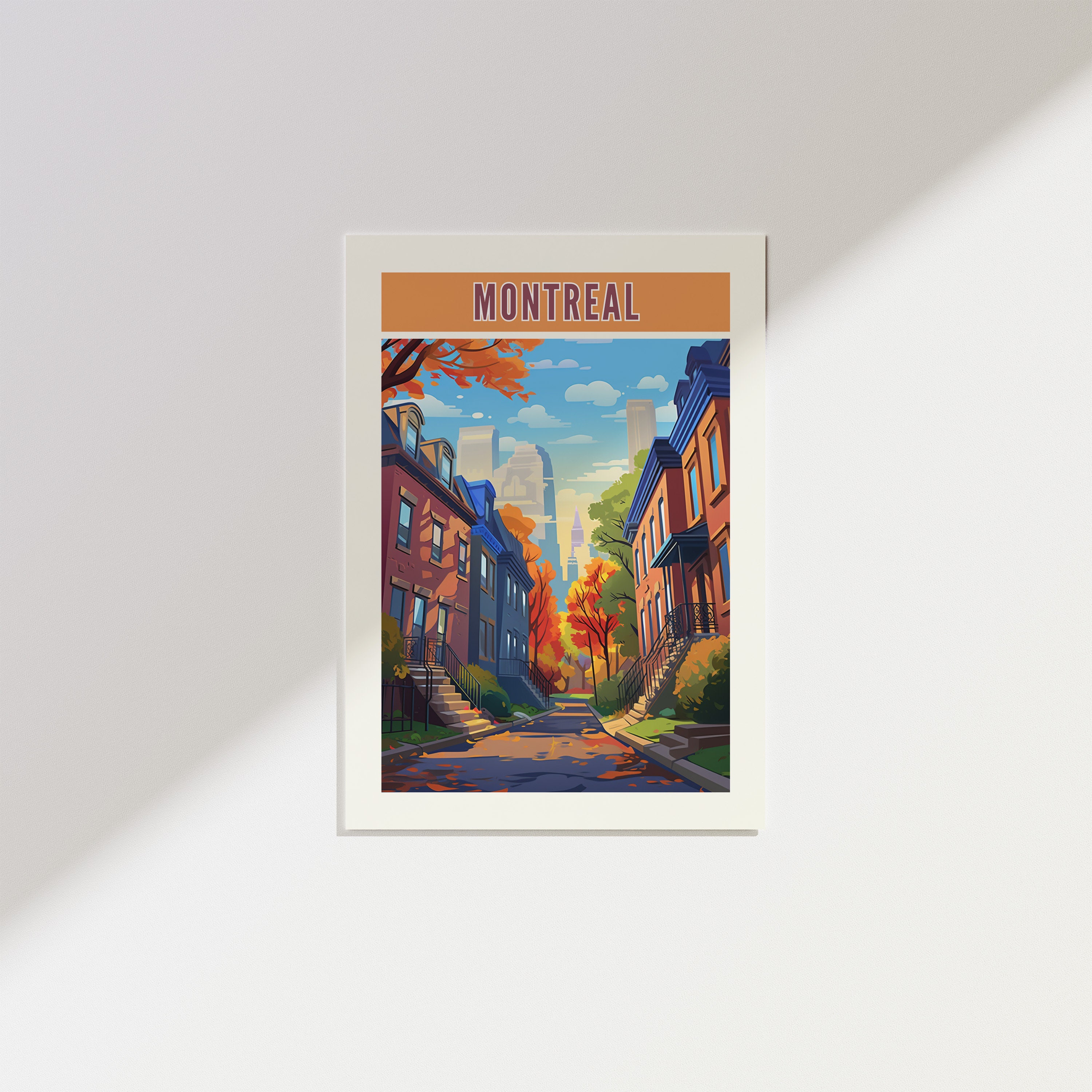 Montreal Travel Poster, Montreal Print, Montreal Wall Art, Montreal Artwork, Montreal Wall Decor