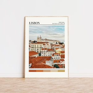 Lisbon Poster, Lisbon Print, Lisbon Art, Lisbon Travel Poster, Lisbon Wall Decor, Lisbon Gift, Lisbon Custom City Print, Portugal