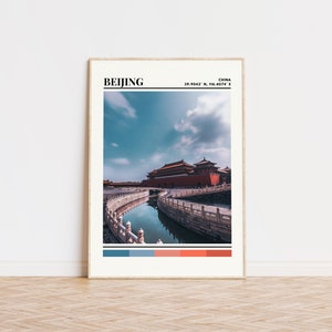 Beijing Poster, Beijing Print, Beijing Art, Beijing Travel Poster, Beijing Wall Decor, Beijing Gift Custom City Print, China