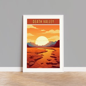 Death Valley National Park Travel Poster, Death Valley Print, Death Valley Wall Art, Death Valley Artwork, Californië Custom Print