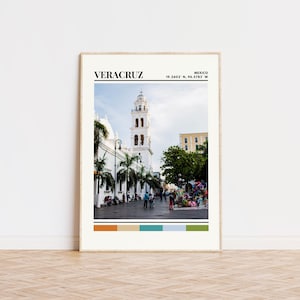 Veracruz Poster, Veracruz Print, Veracruz Art, Veracruz Travel Poster, Veracruz Wall Decor, Veracruz Gift Custom City Print, Mexico